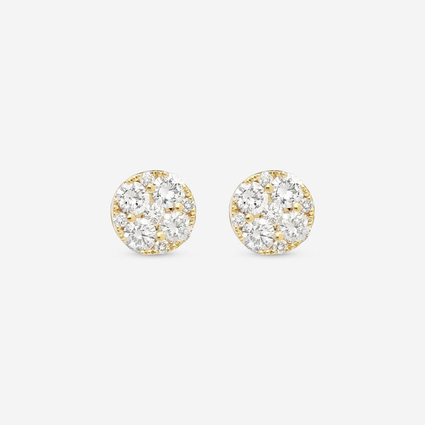 Ina Mar 18K Yellow Gold Diamond Cluster Stud Earrings AER - 9122 - Y - THE SOLIST - Ina Mar