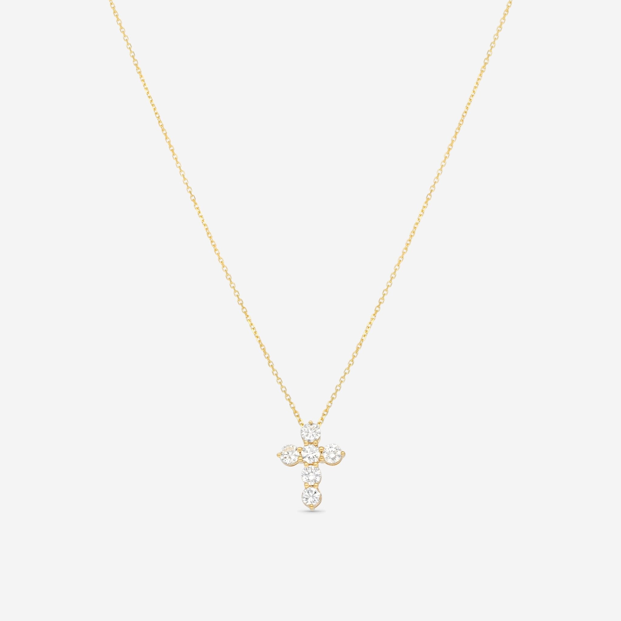 Ina Mar 18K Yellow Gold Diamond Cross Pendant ACR - 15540 - Y - THE SOLIST - Ina Mar