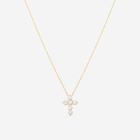 Ina Mar 18K Yellow Gold Diamond Cross Pendant ACR - 15540 - Y - THE SOLIST - Ina Mar