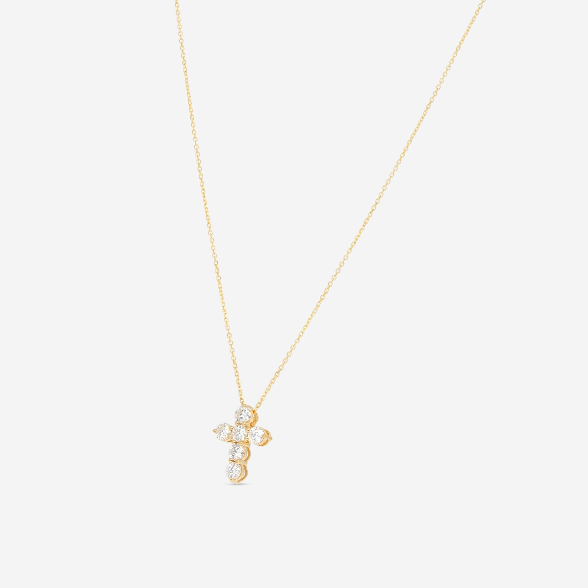 Ina Mar 18K Yellow Gold Diamond Cross Pendant ACR - 15540 - Y - THE SOLIST - Ina Mar