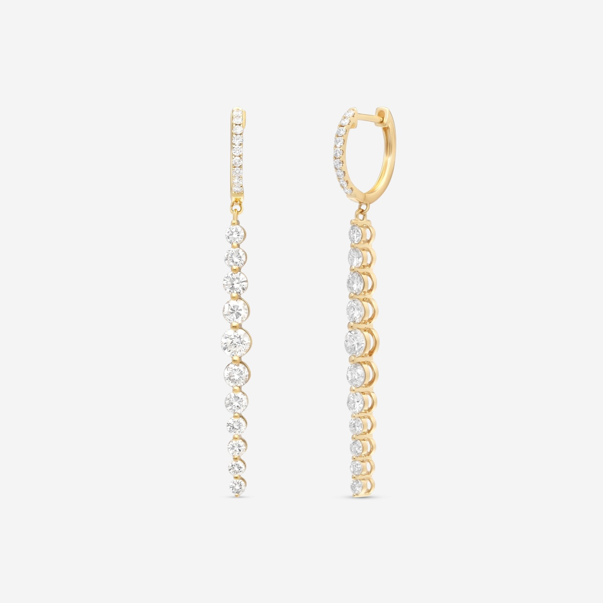 Ina Mar 18K Yellow Gold Diamond Earrings AER - 14725 - Y - THE SOLIST - Ina Mar