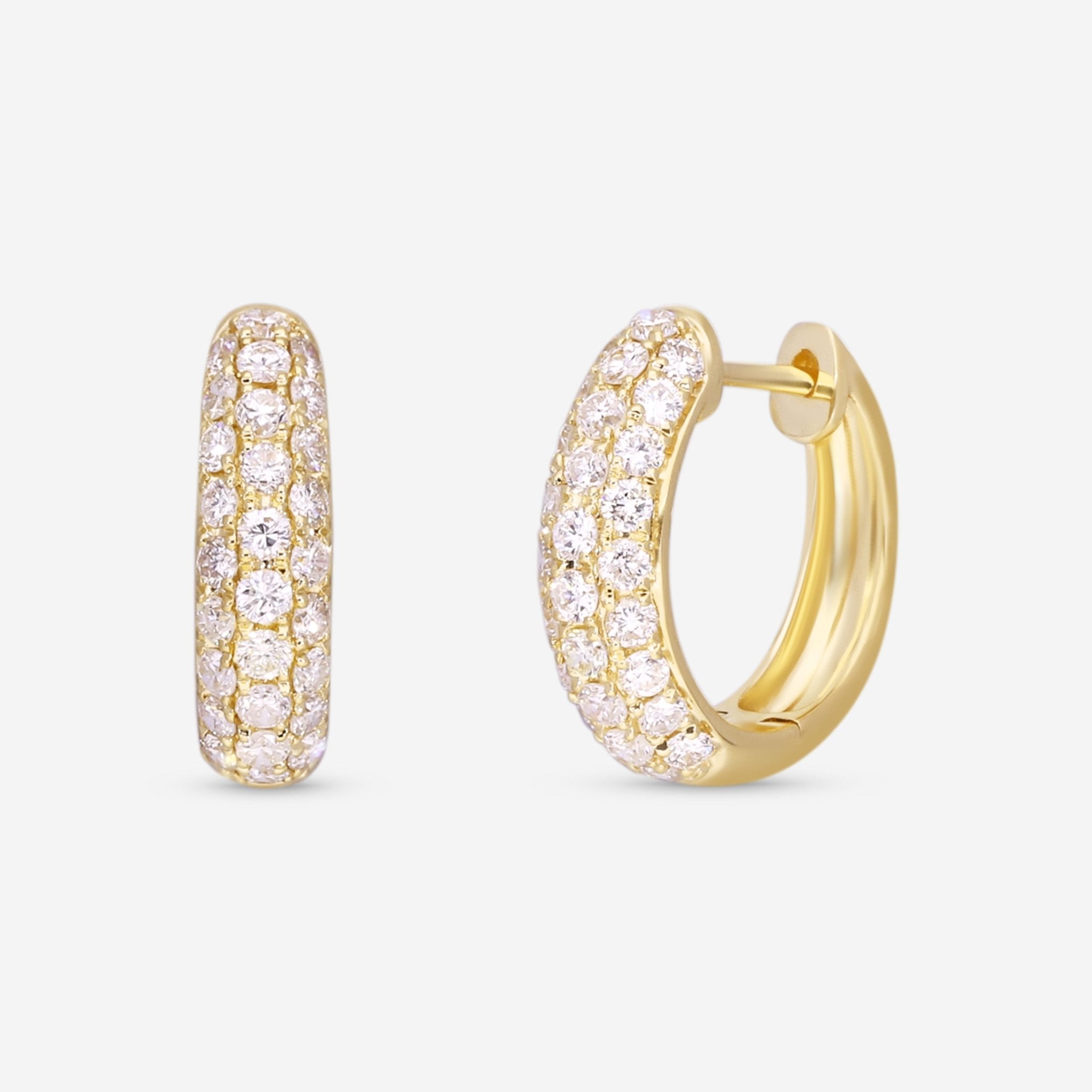 Ina Mar 18K Yellow Gold Diamond Earrings AER - 1491 - 1 - Y - THE SOLIST - Ina Mar