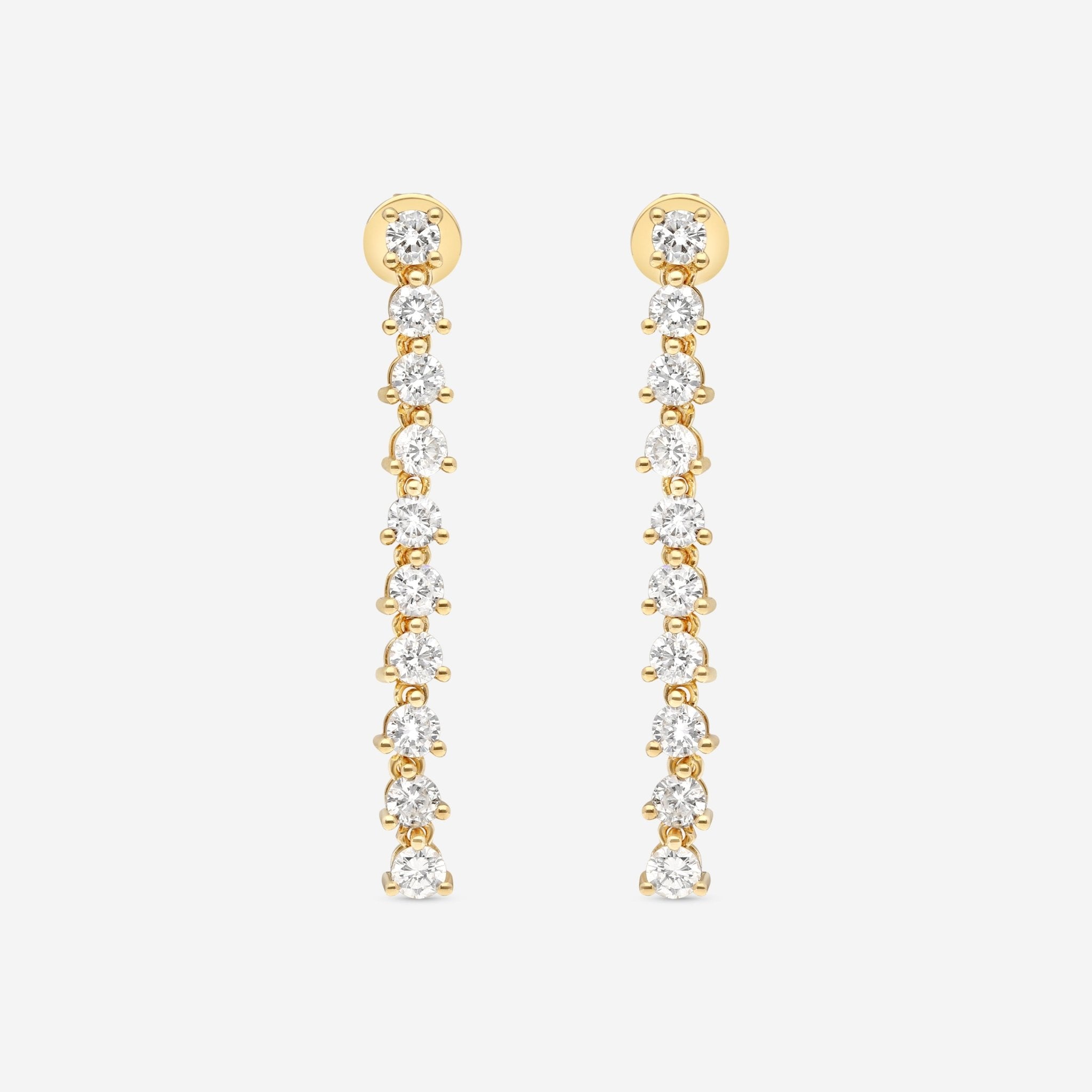 Ina Mar 18K Yellow Gold Diamond Earrings AER - 19279 - Y - THE SOLIST - Ina Mar