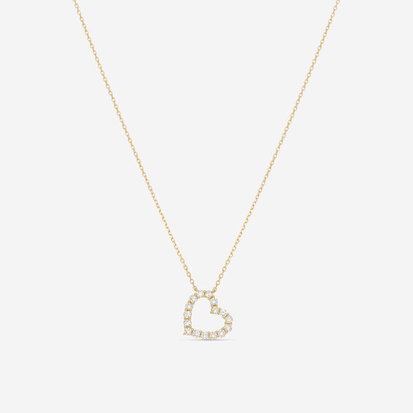 Ina Mar 18K Yellow Gold Diamond Heart Pendant Necklace ANK - 16866 - Y - THE SOLIST - Ina Mar