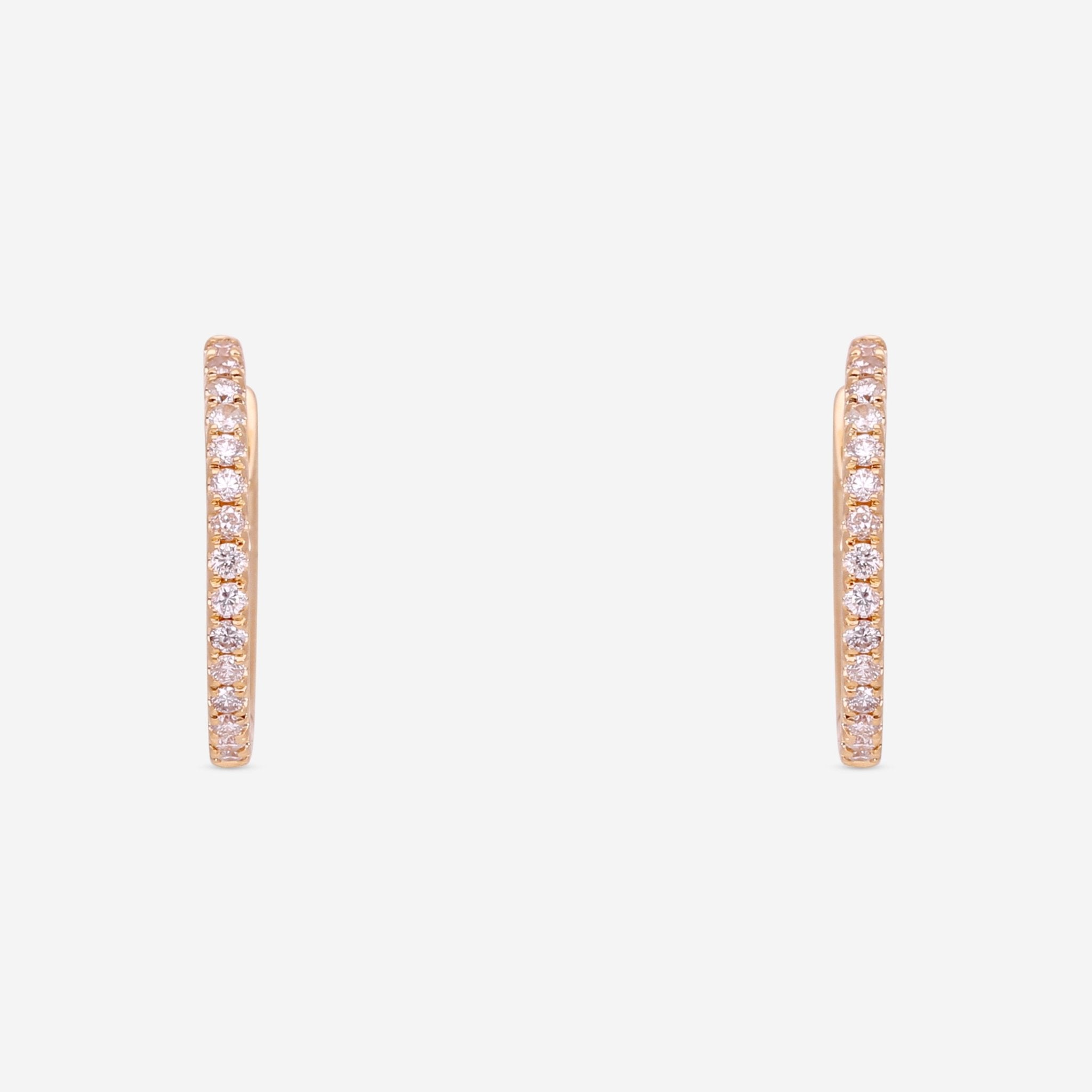 Ina Mar 18K Yellow Gold Diamond Hoop Earrings AER - 17474 - Y - THE SOLIST - Ina Mar