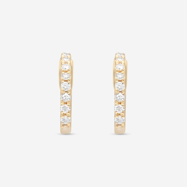 Ina Mar 18K Yellow Gold Diamond Hoop Earrings AER - 5783 - 1 - Y - THE SOLIST - Ina Mar