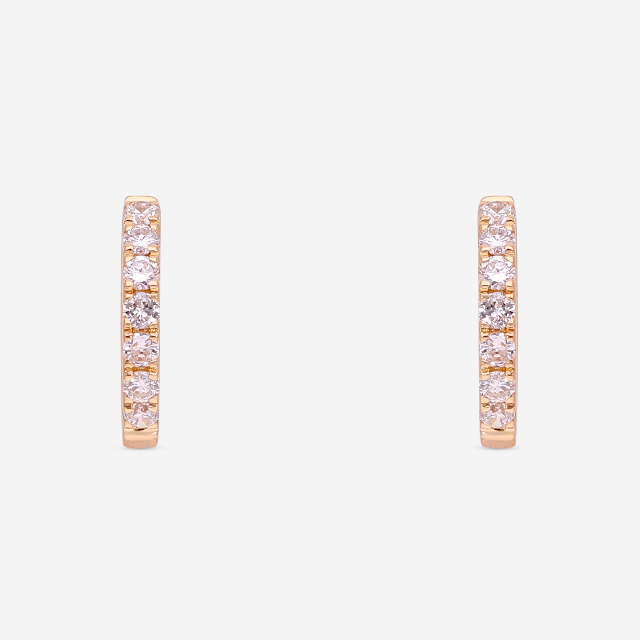 Ina Mar 18K Yellow Gold Diamond Huggie Earrings AER - 16273 - Y - THE SOLIST - Ina Mar