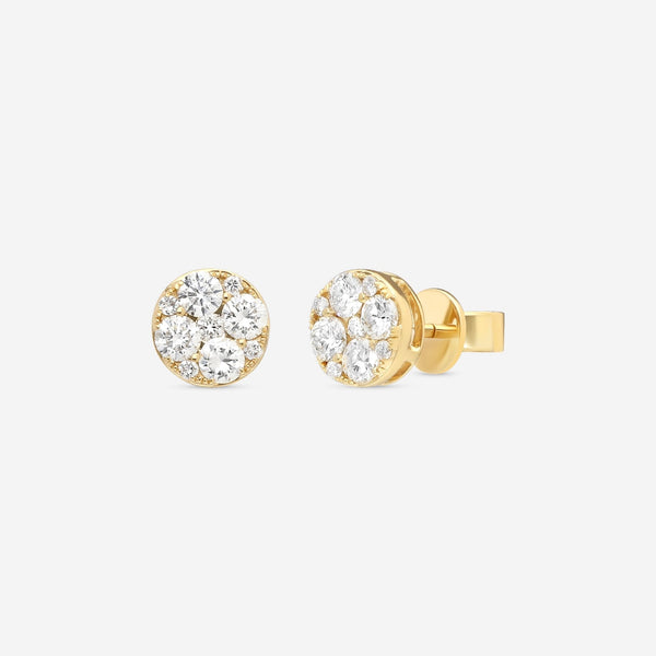 Ina Mar 18K Yellow Gold Diamond Stud Earrings AER - 12166 - Y - THE SOLIST - Ina Mar