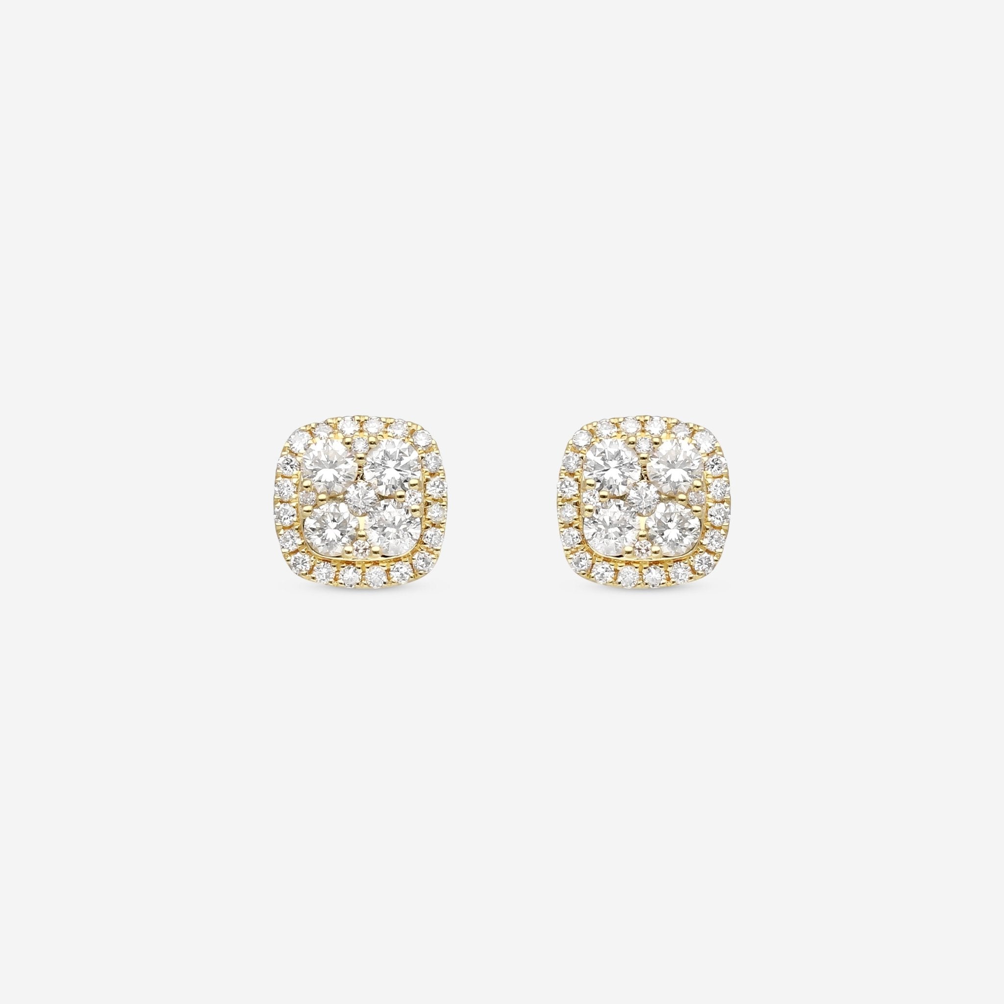 Ina Mar 18K Yellow Gold Diamond Stud Earrings AER - 12223 - Y - THE SOLIST - Ina Mar