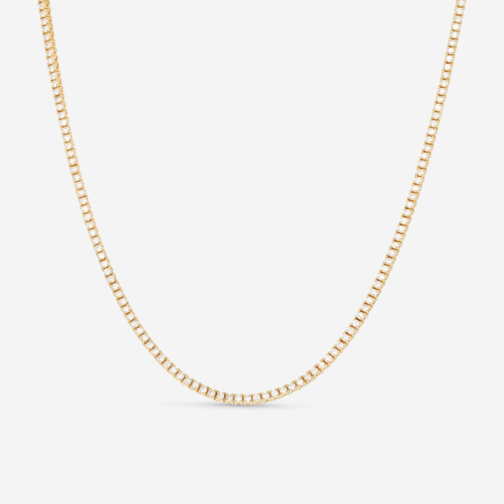 Ina Mar 18K Yellow Gold Diamond Tennis Necklace ANK - 16483 - Y - THE SOLIST - Ina Mar