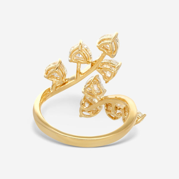 Ina Mar 18K Yellow Gold Diamond Wrap Ring ALR - 19055 - Y - THE SOLIST - Ina Mar