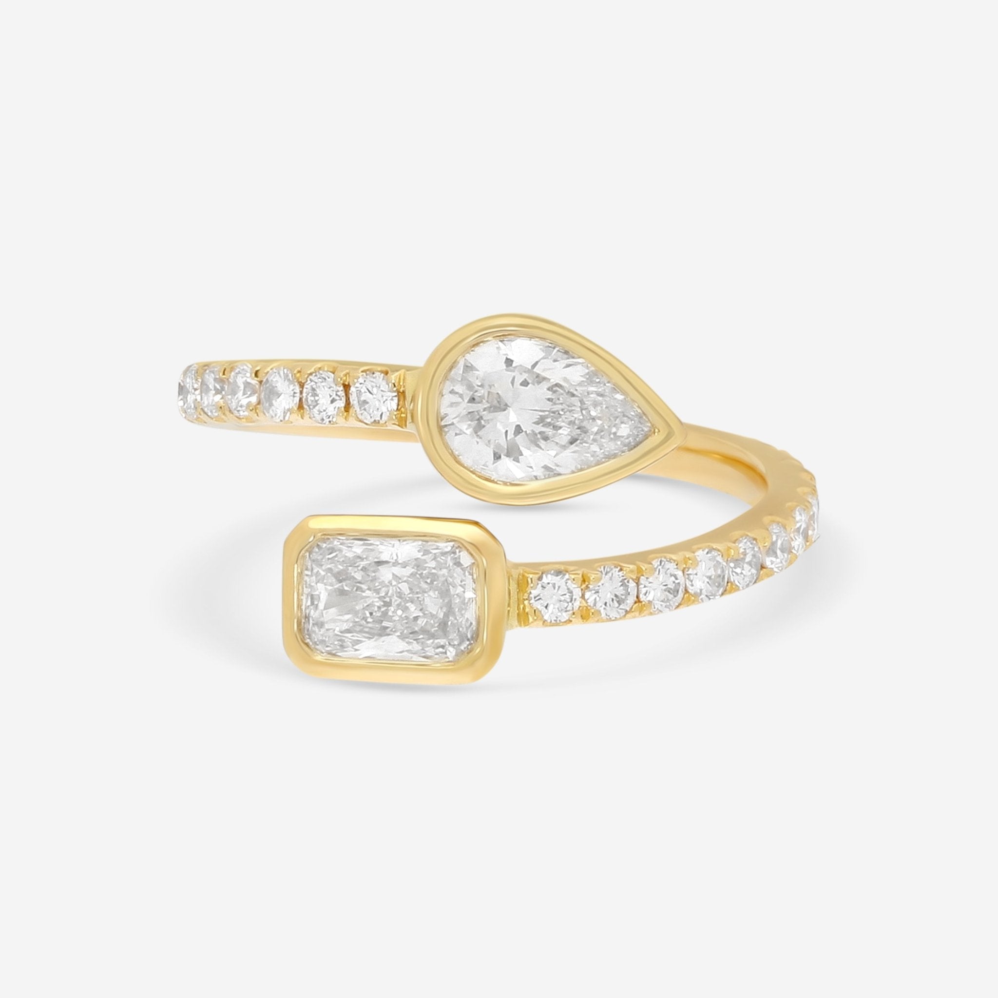 Ina Mar 18K Yellow Gold Diamond Wrap Ring ALR - 19546 - Y - THE SOLIST - Ina Mar