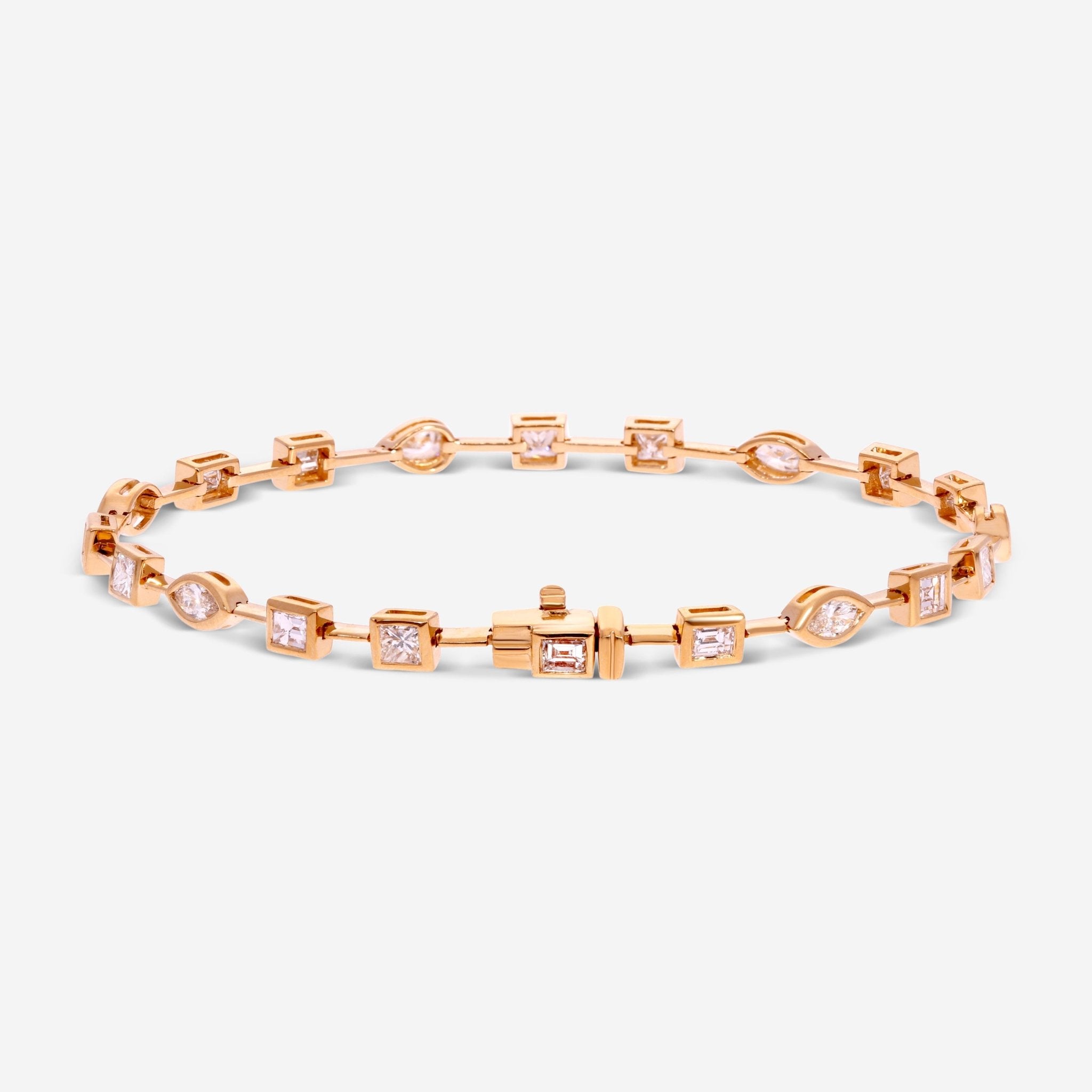 Ina Mar 18K Yellow Gold Fancy Diamond Bracelet ALB - 19778 - 2 - Y - THE SOLIST - Ina Mar