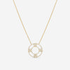 Ina Mar 18K Yellow Gold Flower Diamond Circle Pendant Necklace 16" ANK - 19284 - Y - THE SOLIST - Ina Mar