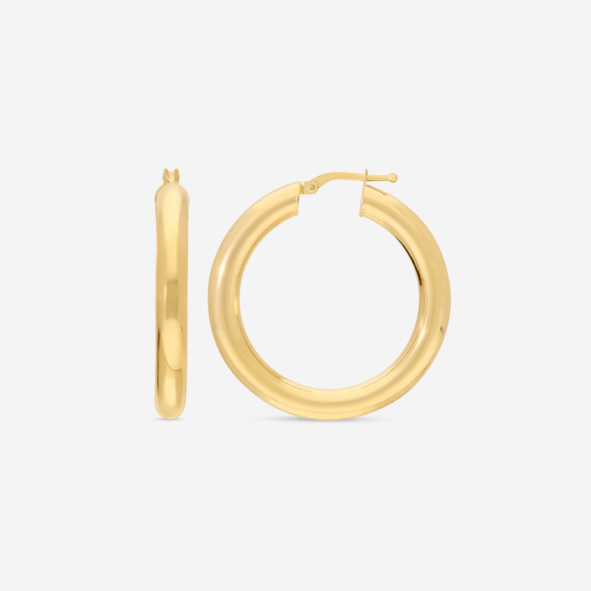 Ina Mar 18K Yellow Gold Large Hoop Earrings 257495 - THE SOLIST - Ina Mar