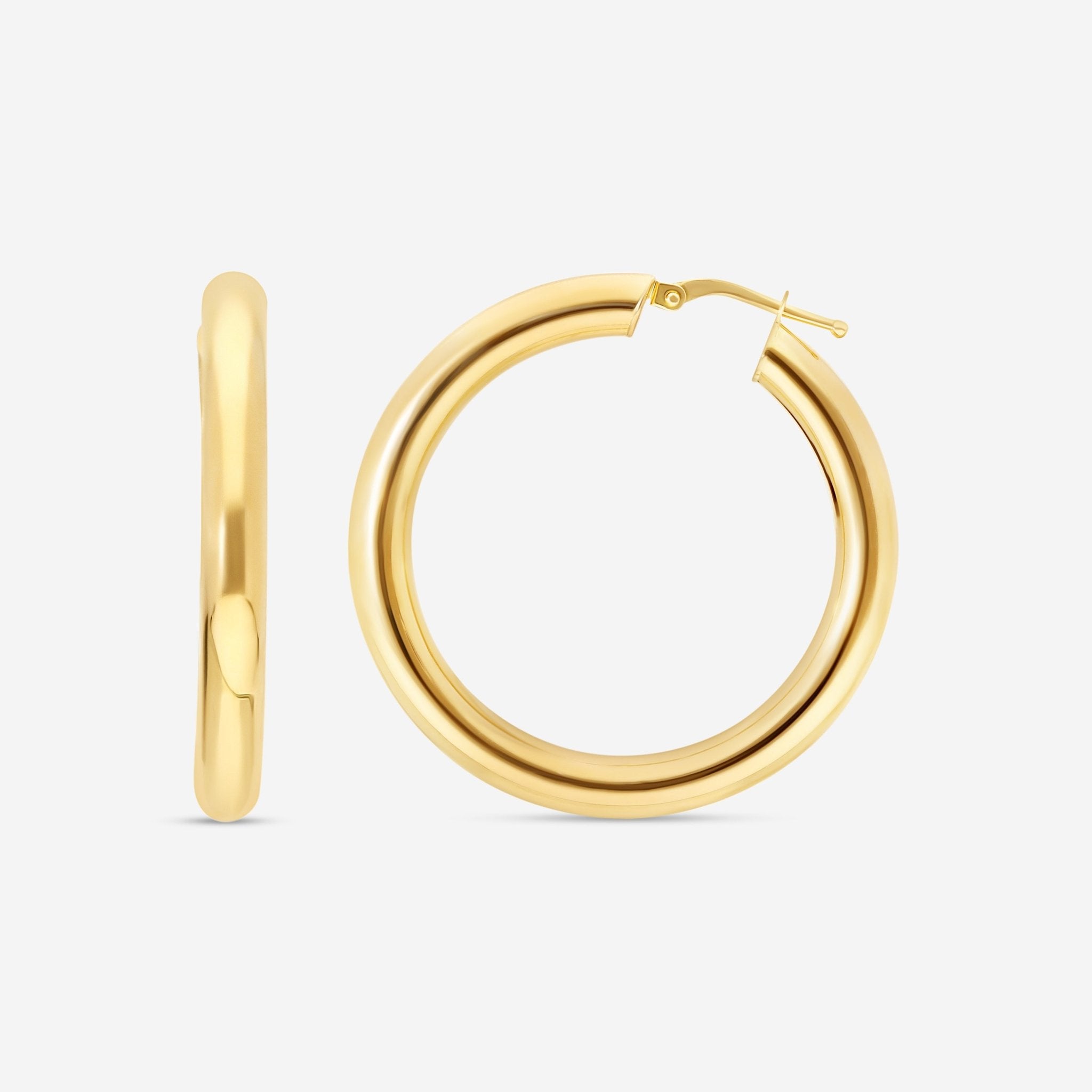 Ina Mar 18K Yellow Gold Large Hoop Earrings 257496 - THE SOLIST - Ina Mar