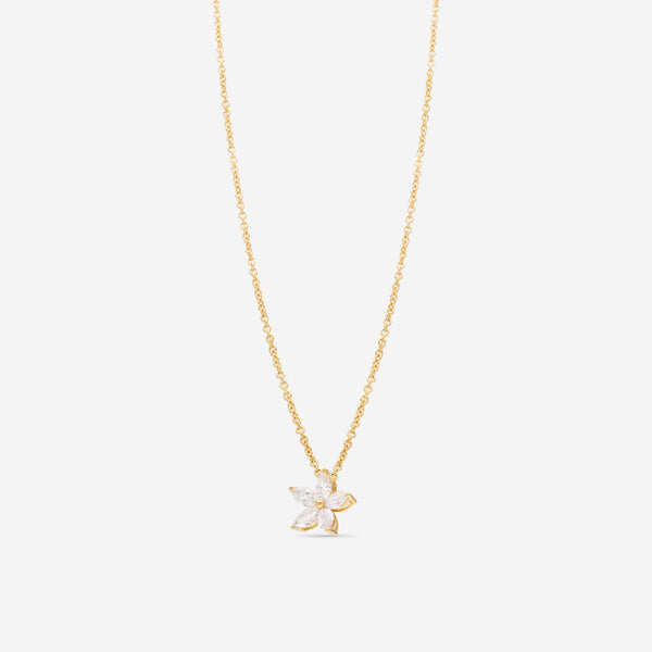 Ina Mar 18K Yellow Gold Marquise Cut Diamond Pendant Necklace ANK - 19402 - Y - THE SOLIST - Ina Mar