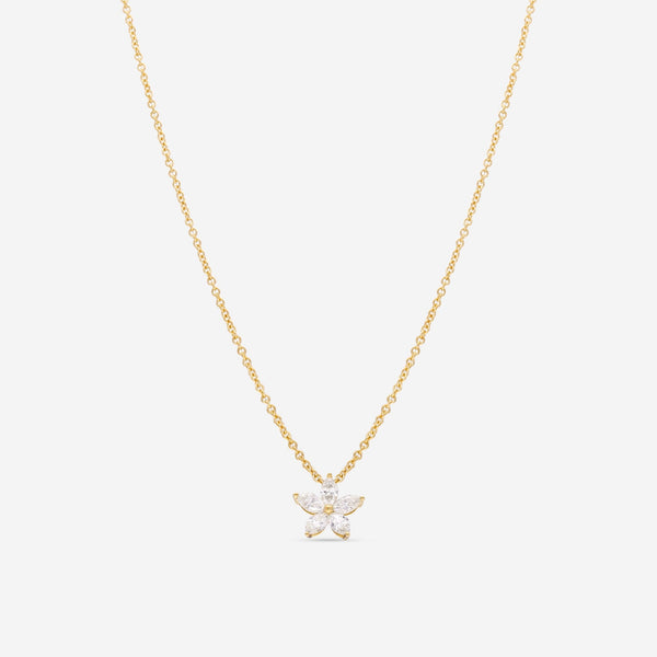 Ina Mar 18K Yellow Gold Marquise Cut Diamond Pendant Necklace ANK - 19402 - Y - THE SOLIST - Ina Mar