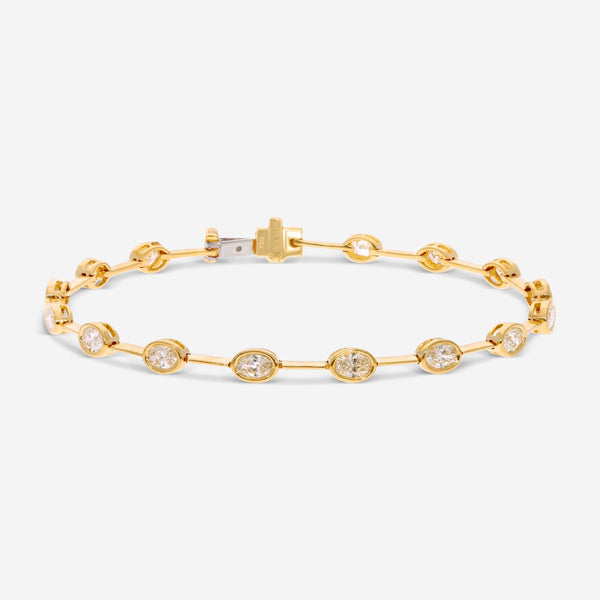 Ina Mar 18K Yellow Gold Marquise Diamond Shape Link Bracelet ALB - 19539 - 1 - Y - THE SOLIST - Ina Mar