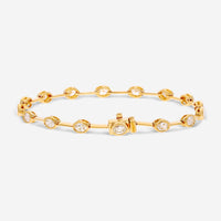 Ina Mar 18K Yellow Gold Marquise Diamond Shape Link Bracelet ALB - 19539 - 1 - Y - THE SOLIST - Ina Mar