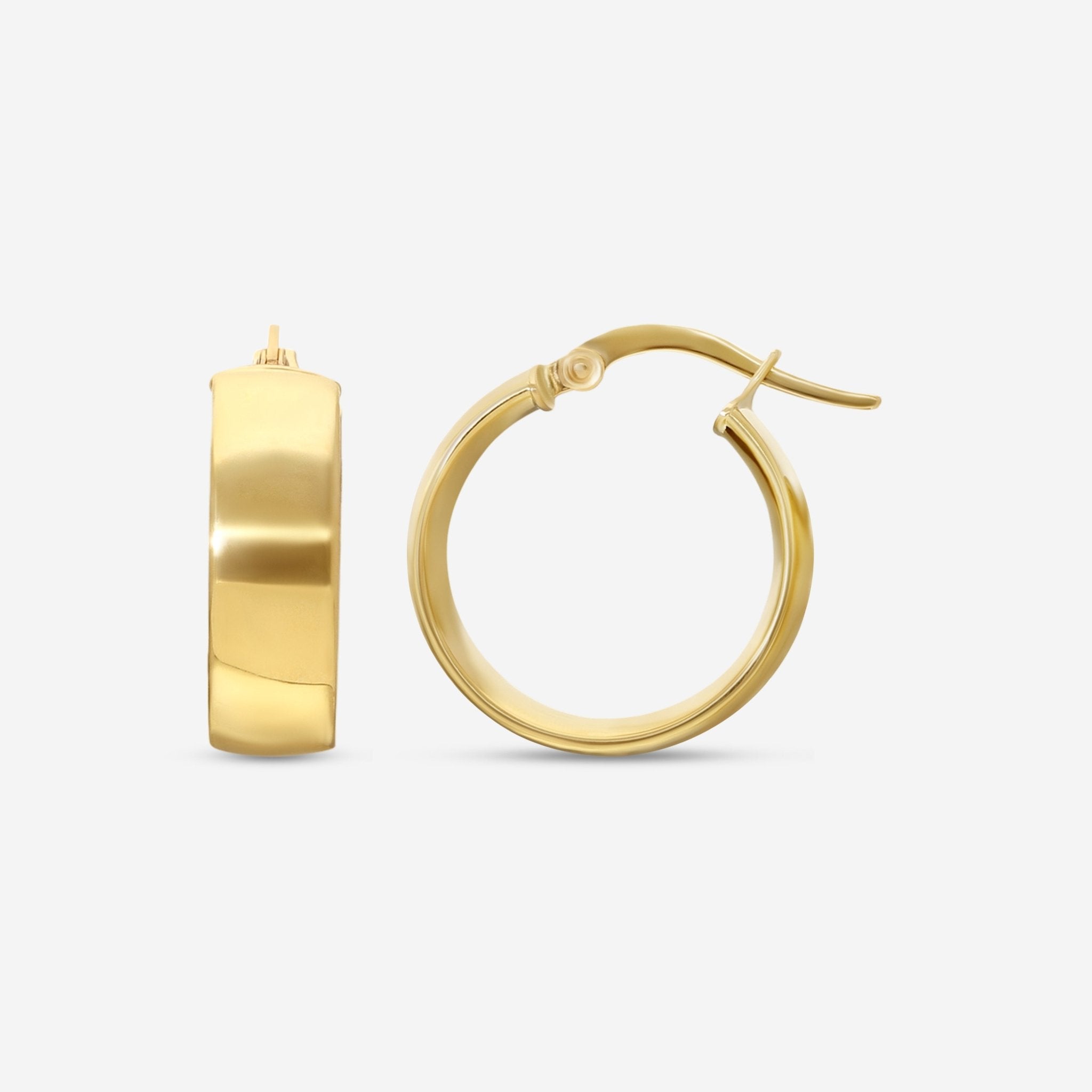 Ina Mar 18K Yellow Gold Medium Hoop Earrings 125026 - THE SOLIST - Ina Mar