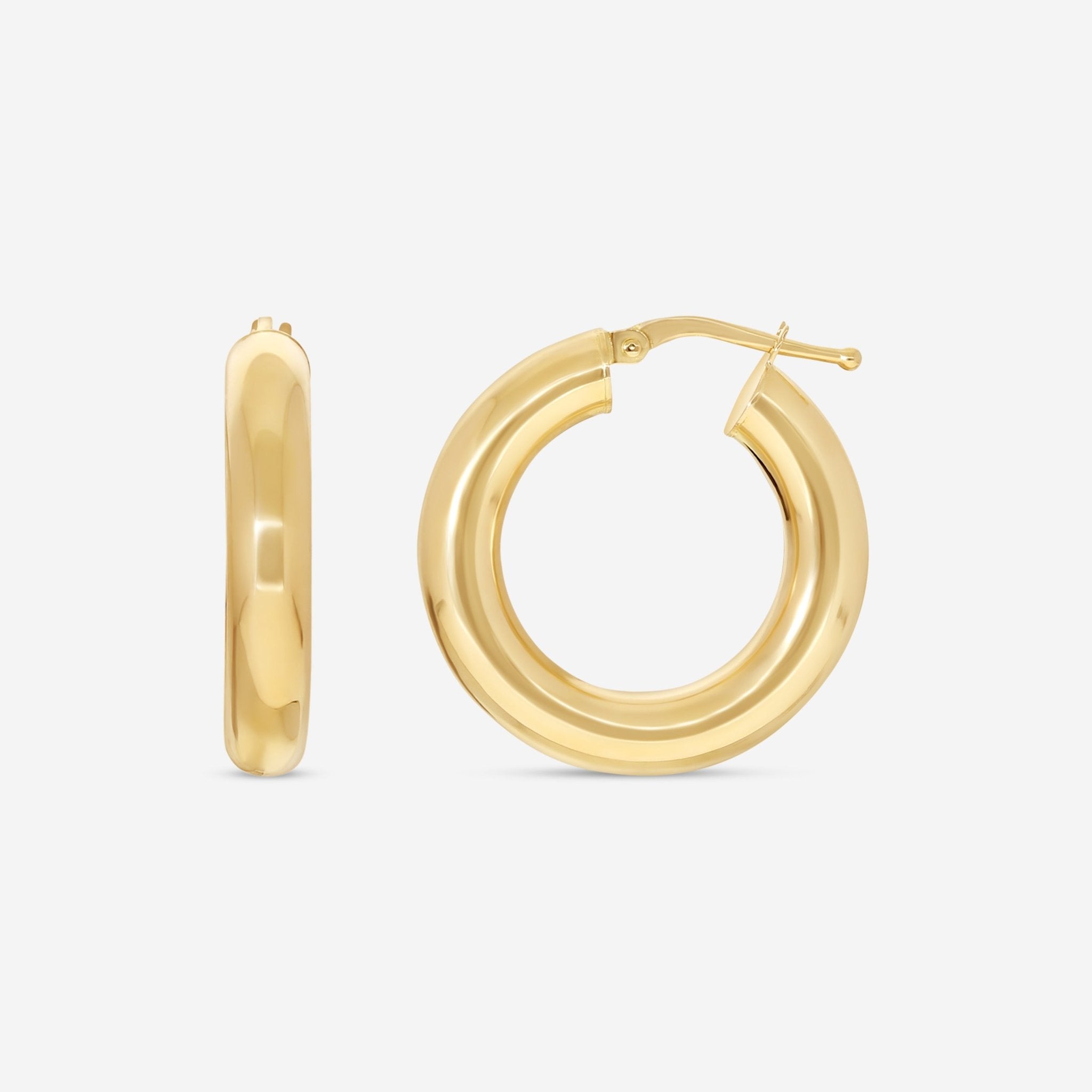 Ina Mar 18K Yellow Gold Medium Hoop Earrings 257493 - THE SOLIST - Ina Mar