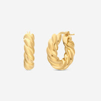 Ina Mar 18K Yellow Gold Medium Hoop Earrings 269022 - THE SOLIST - Ina Mar