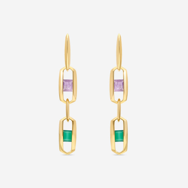 Ina Mar 18K Yellow Gold Multistone Drop Earrings 265006 - THE SOLIST - Ina Mar