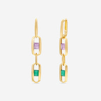 Ina Mar 18K Yellow Gold Multistone Drop Earrings 265006 - THE SOLIST - Ina Mar