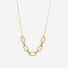 Ina Mar 18K Yellow Gold Satin & Shine Finish Smiling Curve Necklace 273776 - THE SOLIST - Ina Mar