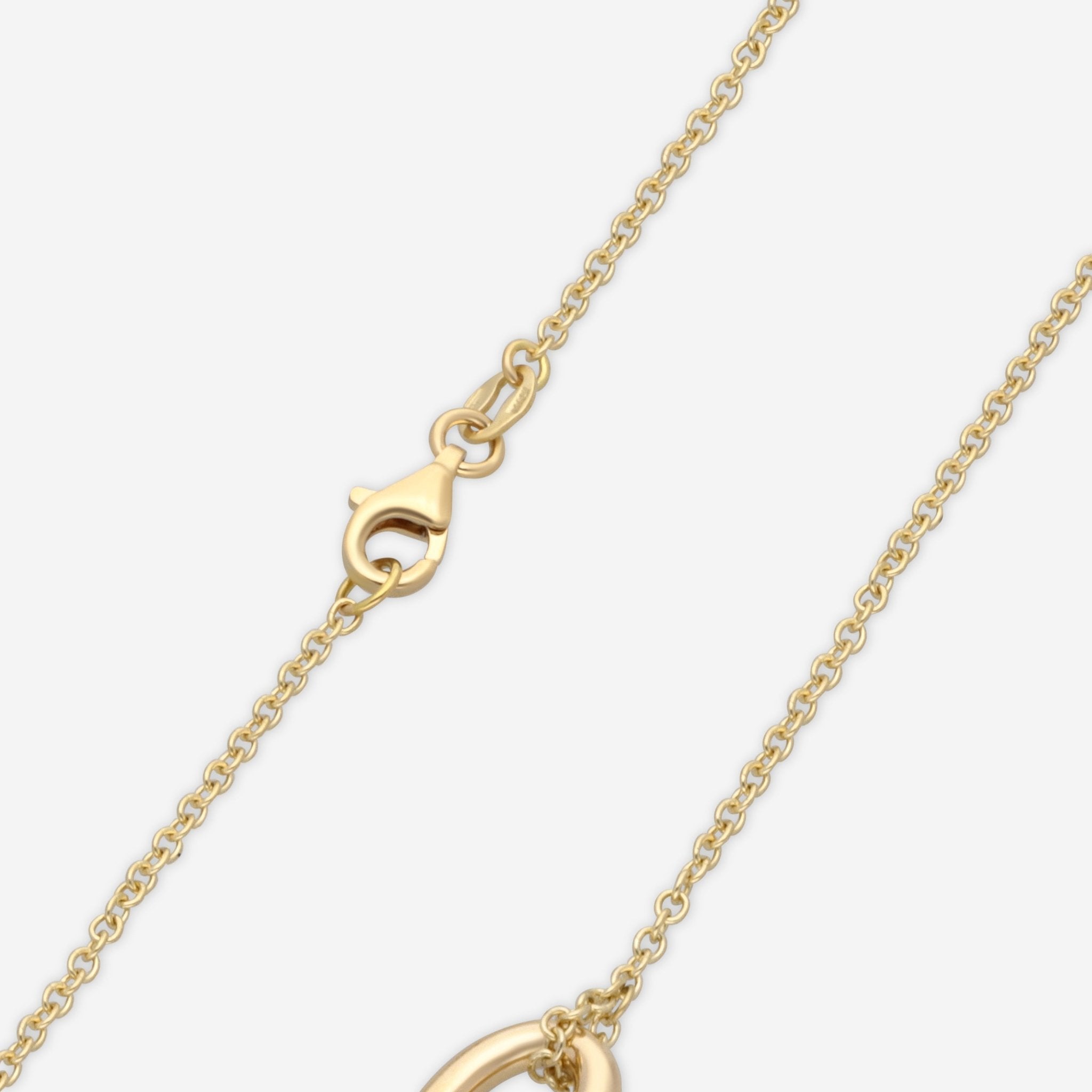 Ina Mar 18K Yellow Gold Satin & Shine Finish Smiling Curve Necklace 273776 - THE SOLIST - Ina Mar