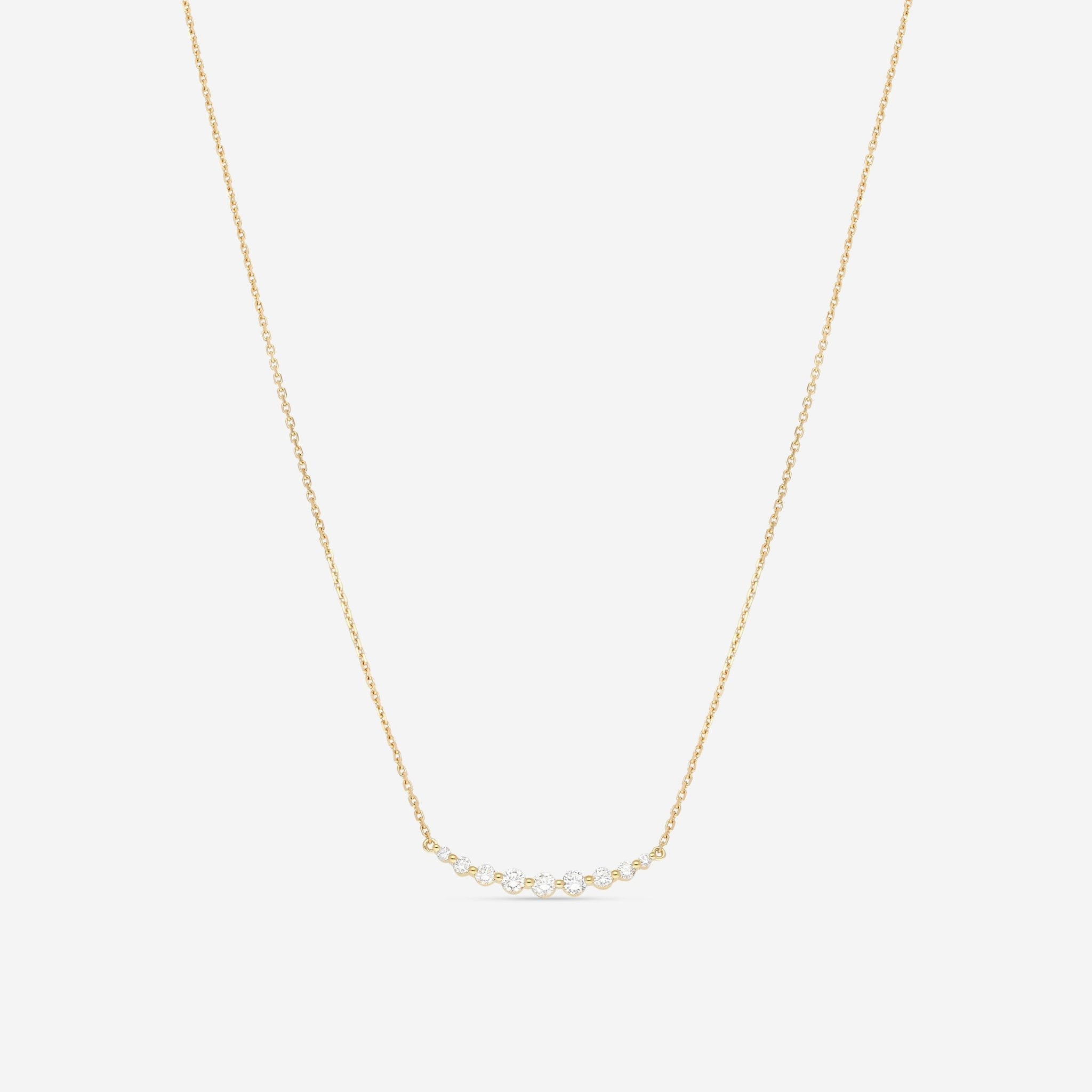 Ina Mar 18K Yellow Gold Single - Prong Smiley Diamond Necklace 17