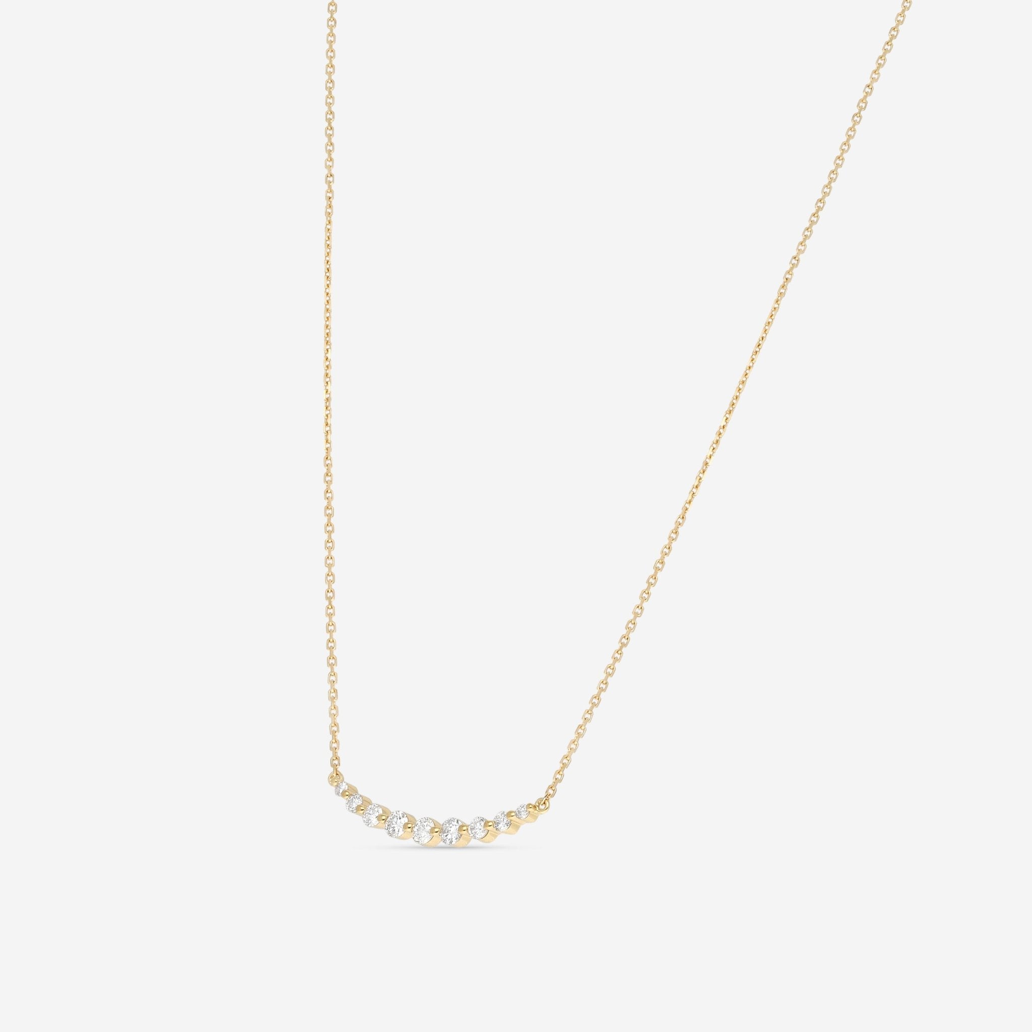 Ina Mar 18K Yellow Gold Single - Prong Smiley Diamond Necklace 17