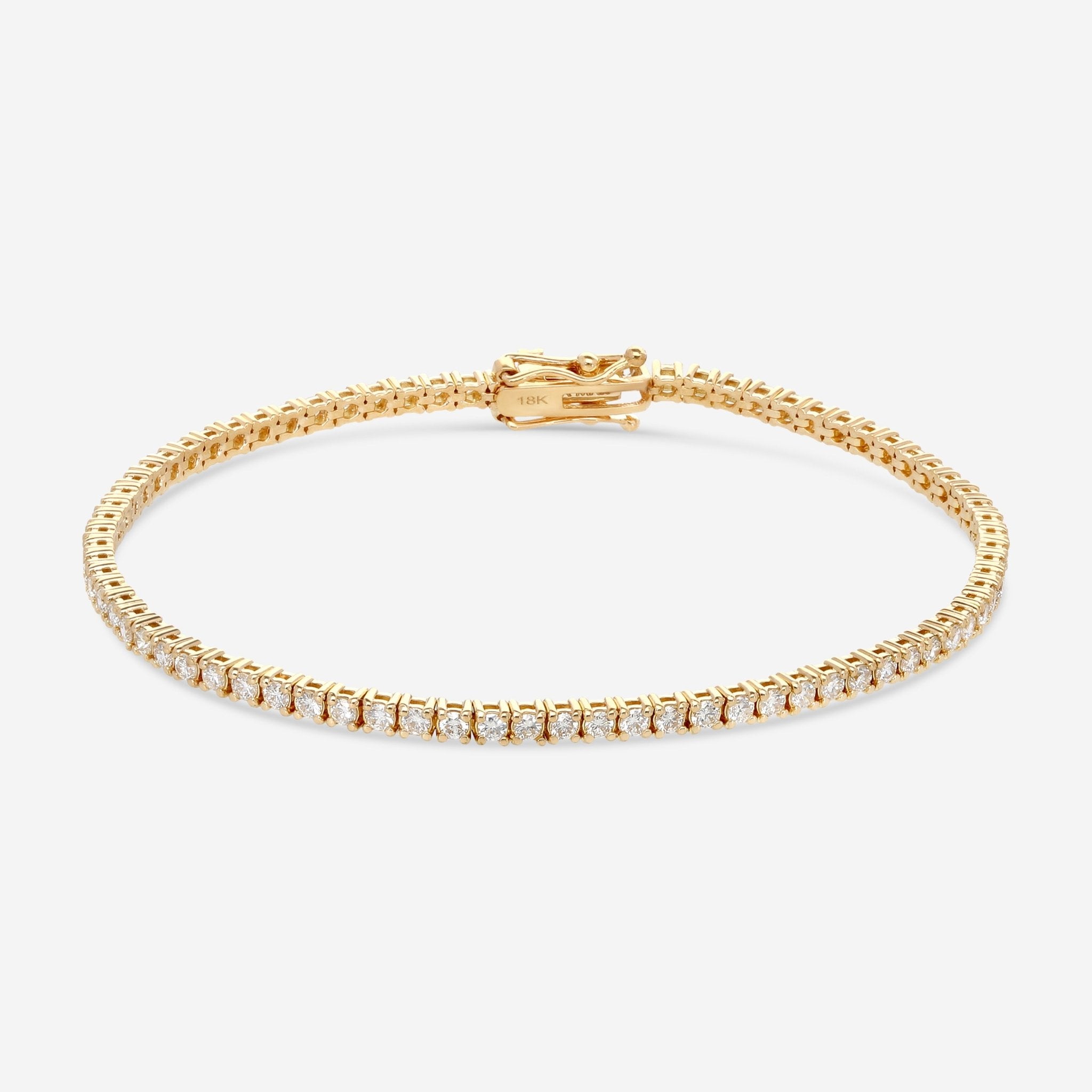 Ina Mar 18K Yellow Gold Tennis Bracelet 7