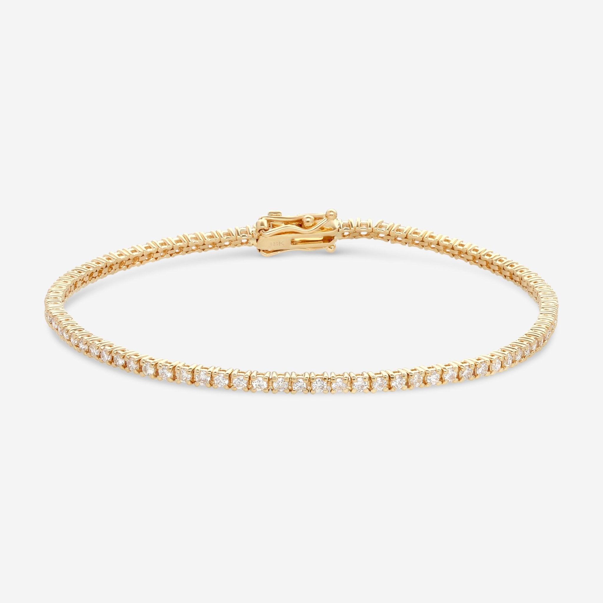 Ina Mar 18K Yellow Gold Tennis Bracelet 7'' ALB - 16512 - Y - THE SOLIST - Ina Mar