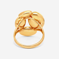 Ina Mar 18K Yellow Satin & Polished Gold Finish Cocktail Ring Sz. 6.5 269961 - THE SOLIST - Ina Mar