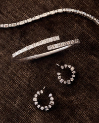 Ina Mar 14K White Gold Diamond Hoop Earrings KE607805Q-G - THE SOLIST