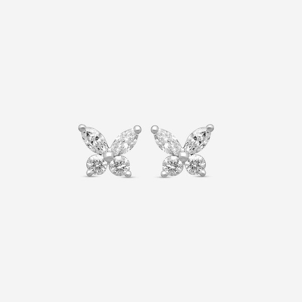 Ina Mar 14K White Gold Diamond Butterfly Stud Earrings ER25733-CS4WH