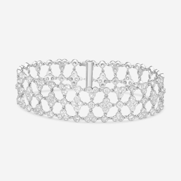 Suna Platinum Diamond Lace Bracelet B3670P