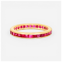 Suna 14K Yellow Gold Ruby Wedding Band Ring Sz. 6 W88629RYY