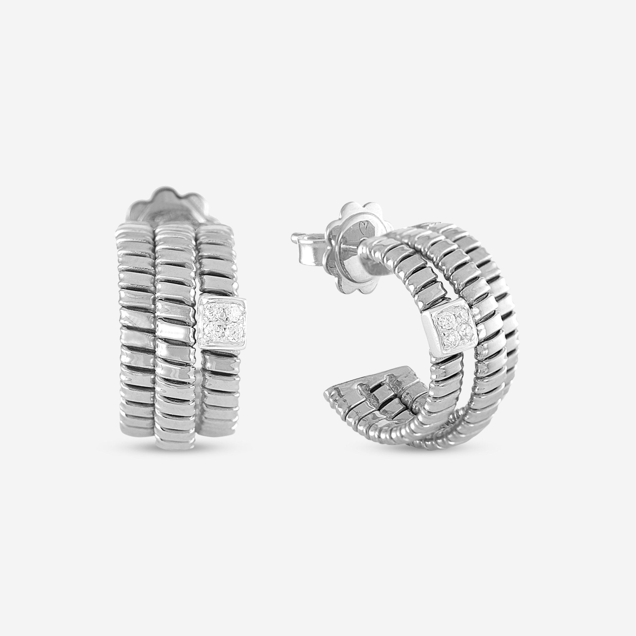 K Di Kuore Cult 18K White Gold andDiamond Earrings 462048 - THE SOLIST - K Di Kuore