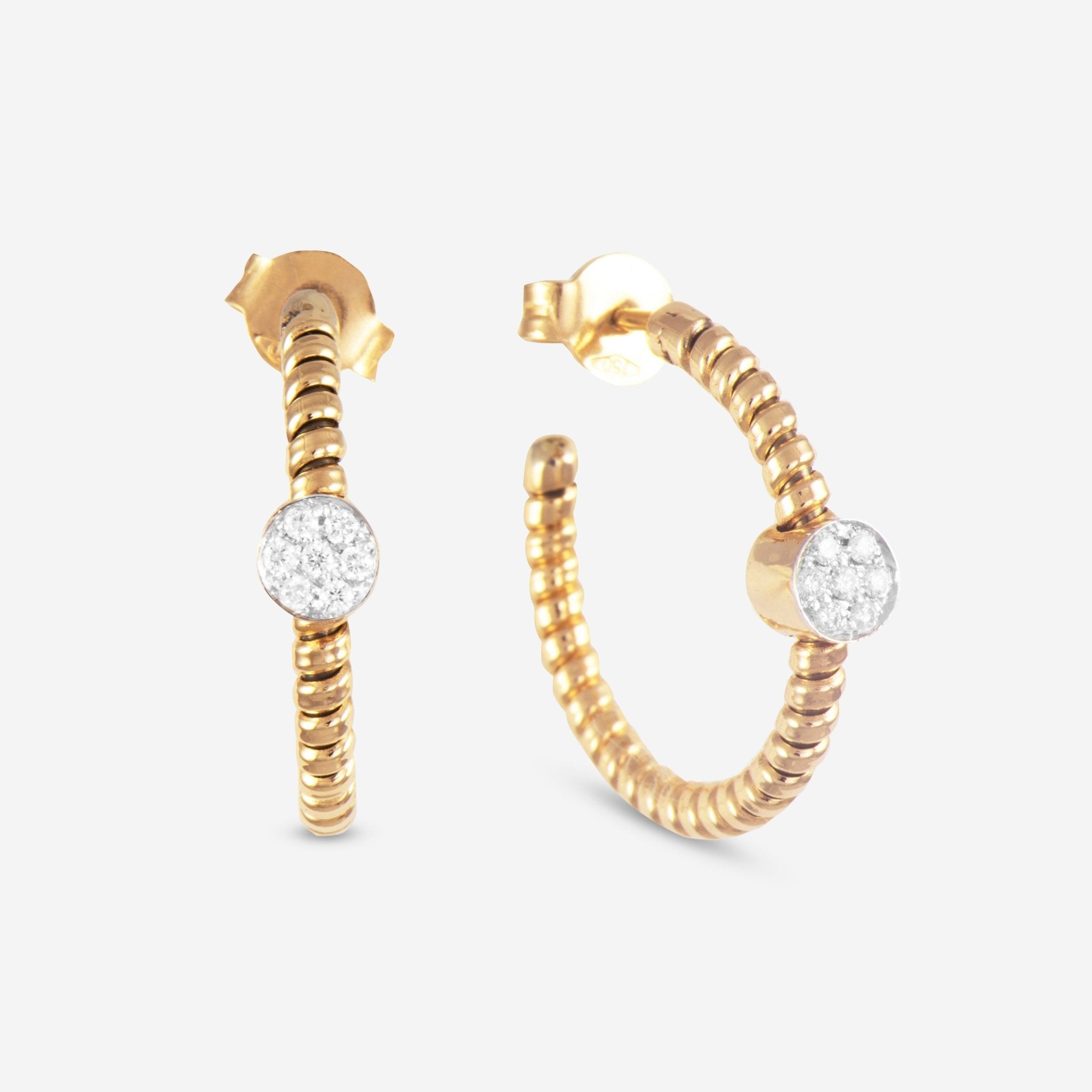 K Di Kuore Easy 18K Yellow Gold and Diamond Earrings 461637 - THE SOLIST - K Di Kuore