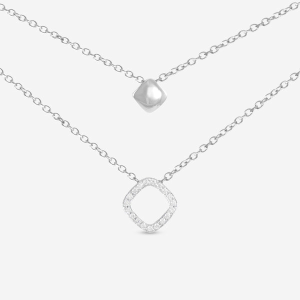 K Di Kuore In And Out 18K White Gold Necklace with Diamond 451819 - THE SOLIST - K Di Kuore