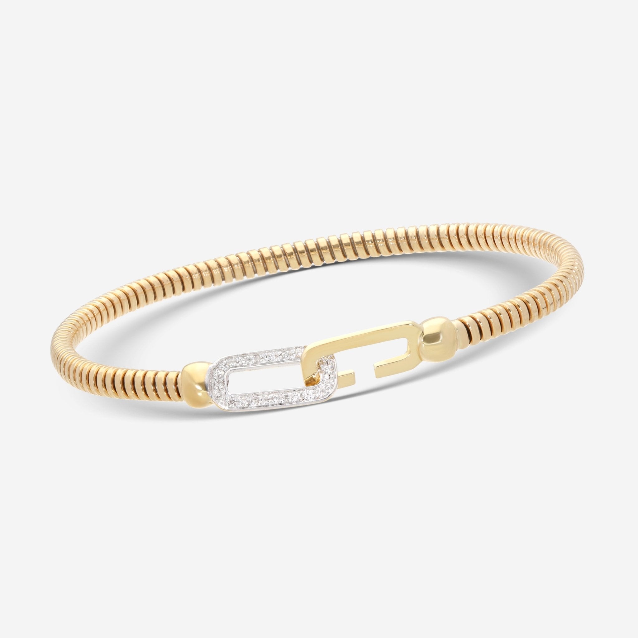 K Di Kuore Link 18K Yellow Gold and Diamond Bracelet 442152 - THE SOLIST - K Di Kuore