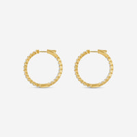 Ina Mar 14K Yellow Gold Diamond Shared Prong Hoop Earrings E1183B-FY-200F - THE SOLIST