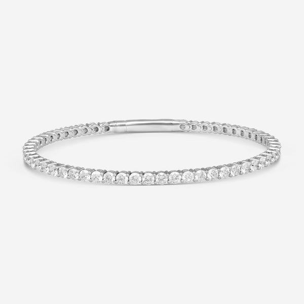 Ina Mar 14K White Gold Diamond Flex Tennis Bangle Bracelet B1100E-FW-500F - THE SOLIST