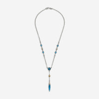 Konstantino Anthos Sterling Silver 18k Gold Blue Spinel Necklace KOMK4788 - 478 - 22 - THE SOLIST - Konstantino