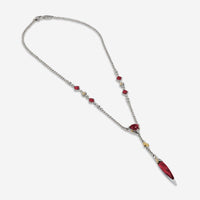 Konstantino Anthos Sterling Silver 18k Gold & Corundum Necklace KOMK4788 - 545 - 22 - THE SOLIST - Konstantino