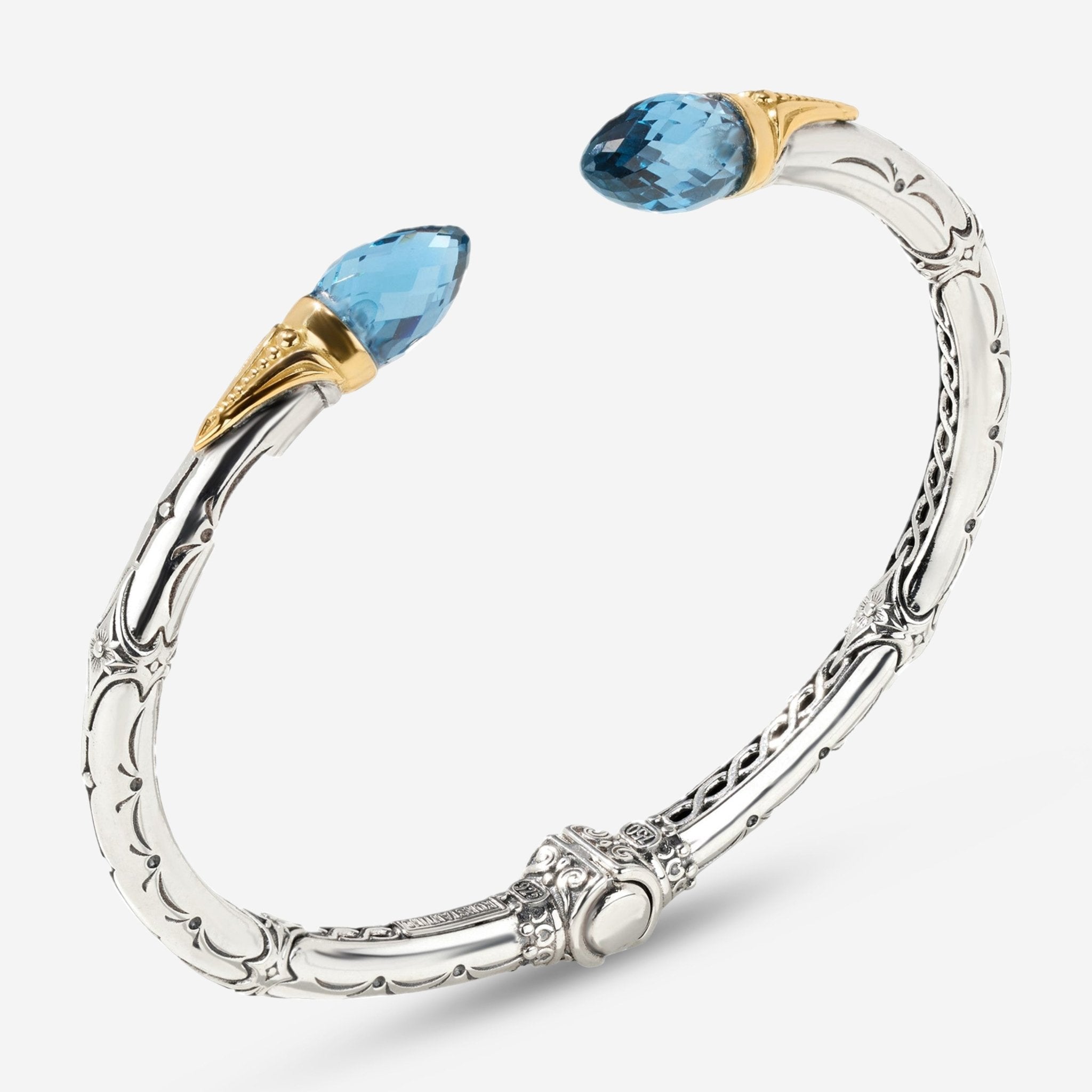 Konstantino Anthos Sterling Silver 18k Yellow Gold Spinel Bracelet BMK4465 - 478 - THE SOLIST - Konstantino