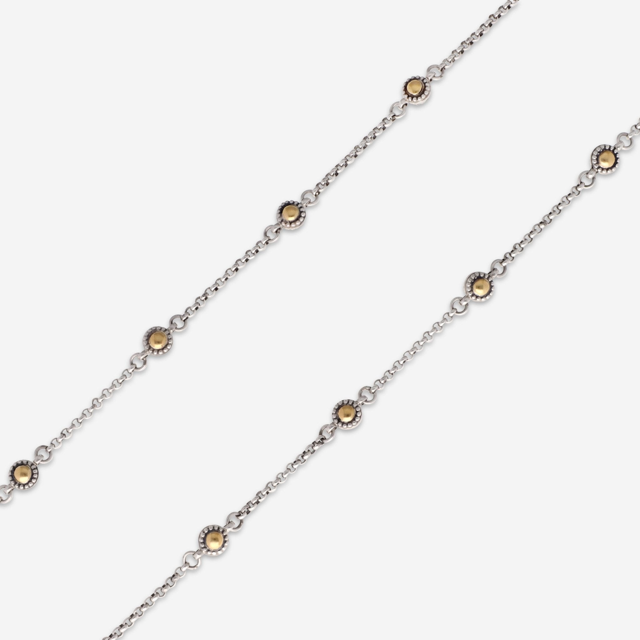 Konstantino Aspasia Sterling Silver & 18K Yellow Gold Station Necklace KOKJ329 - 130 - 28 - THE SOLIST - Konstantino